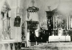 historické foto interiéru kostela