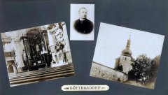 historické foto kostela a jeho interiéru