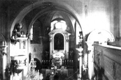 historické foto interiéru kostela