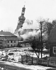 odstřel kostela
