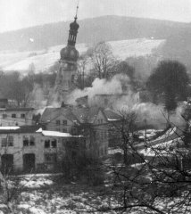 odstřel kostela