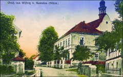 dobová pohlednice s motivem kostela