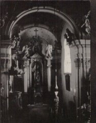 historické foto interiéru kostela