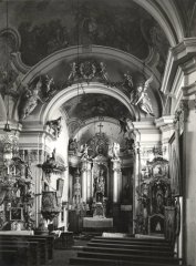 historické foto interiéru kostela