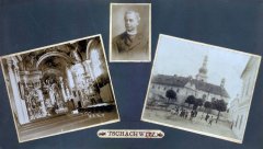 historické foto kostela a jeho interiéru