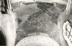 historické foto interiéru kostela - klenba