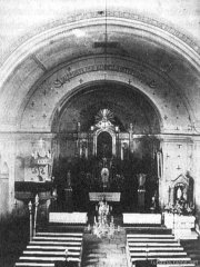 historické foto interiéru kostela