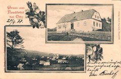 historická pohlednice s kostelem