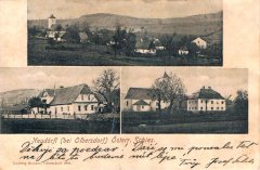 historická pohlednice s kostelem