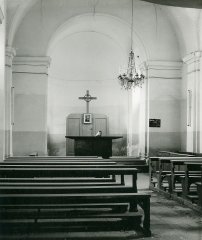 historické foto interiéru kaple - zadní část