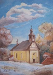 obraz s motivem kostela