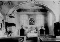historické foto interiéru kostela