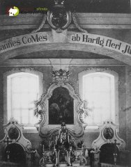 historické foto interiéru kostela
