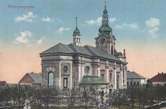dobová pohlednice s motivem kostela