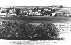 celkový pohled na ves s kostelem