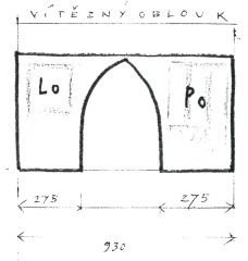 nákres Vítězného oblouku