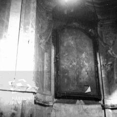 historické foto interiéru kostela  - hlavní oltář