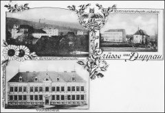 dobová pohlednice s motivem kostela