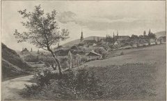 kostel na malbě A.Lewého (vlevo)