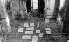 historické foto interiéru kostela