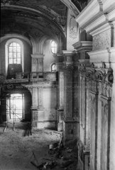 historické foto interiéru kostela