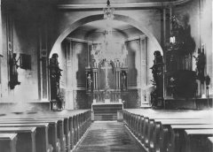 historické foto interiéru kostela