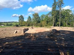 celkový pohled na místo, kde kostel stával