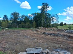 čištění místa, kde kostel stával