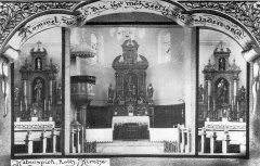 historické foto interiéru kostela 
