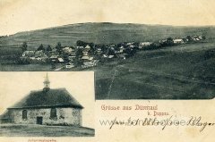 dobová pohlednice Trmové a kaple sv. Jana Křtitele