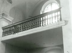 historické foto interiéru kostela - kůr