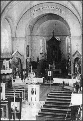 historické foto interiéru kostela