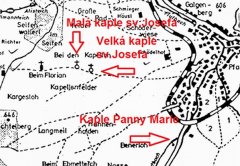 umístění "malé" kaple sv. Josefa na mapě