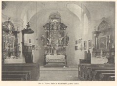 historické foto interiéru kostela