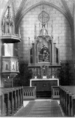 historické foto interiéru kostela