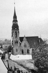 odstřel kostela