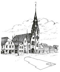kresba kostela