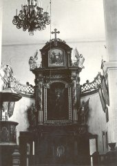 historické foto interiéru kostela