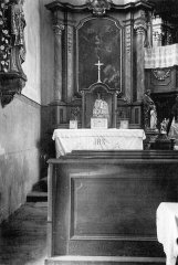 historické foto interiéru kostela