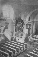 historické foto interiéru kostela