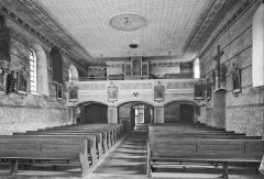 historické foto interiéru kostela