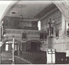 historické foto interiéru kostela