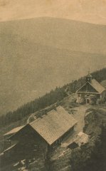 historické foto původní kamenné kaple
