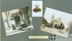 historické foto kostela a jeho interiéru