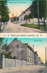 dobová pohlednice vsi s kostelem (na horním snímku, v pozadí)