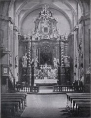 historické foto interiéru kostela