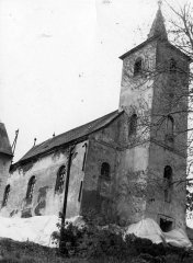zakrytí kostela před odstřelem