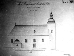 nákres kostela