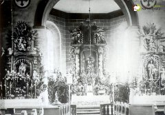 historické foto interiéru kostela