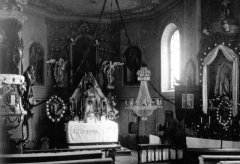historické foto interiéru kostela
